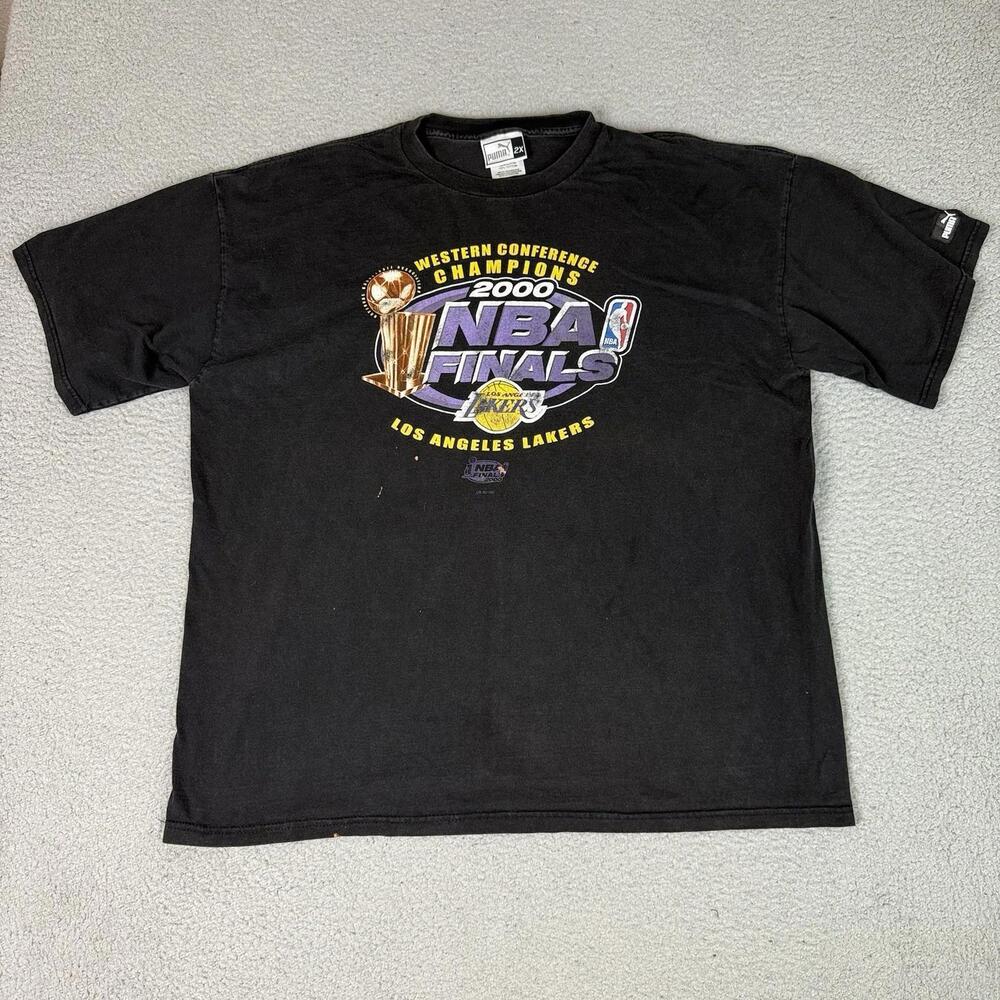 Los Angeles Lakers T Shirt Adult Xxl Black Champions Nba Finals Rare T